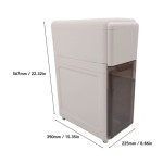 Slim 2-Layer Plastic Storage Cabinet with Wheels for Rice Food PP PET